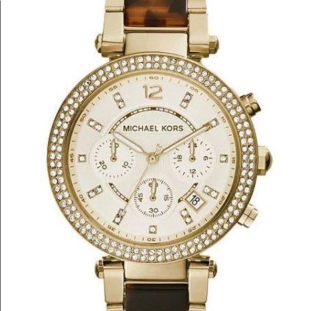 Michael Kors Parker Gold Tortoiseshell Watch